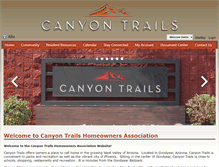 Tablet Screenshot of canyontrailshoa.com